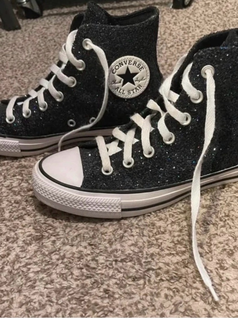 Converse Chuck Taylor All Star High Top Sneakers - Black Glitter